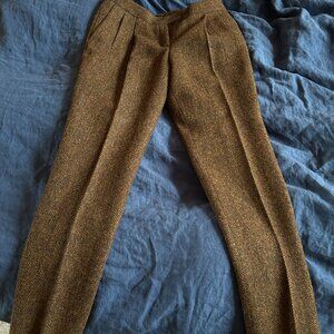 NEW Walker Slater Cara Trouser Brown Herringbone Harris Tweed Women's Sz 10 NWT